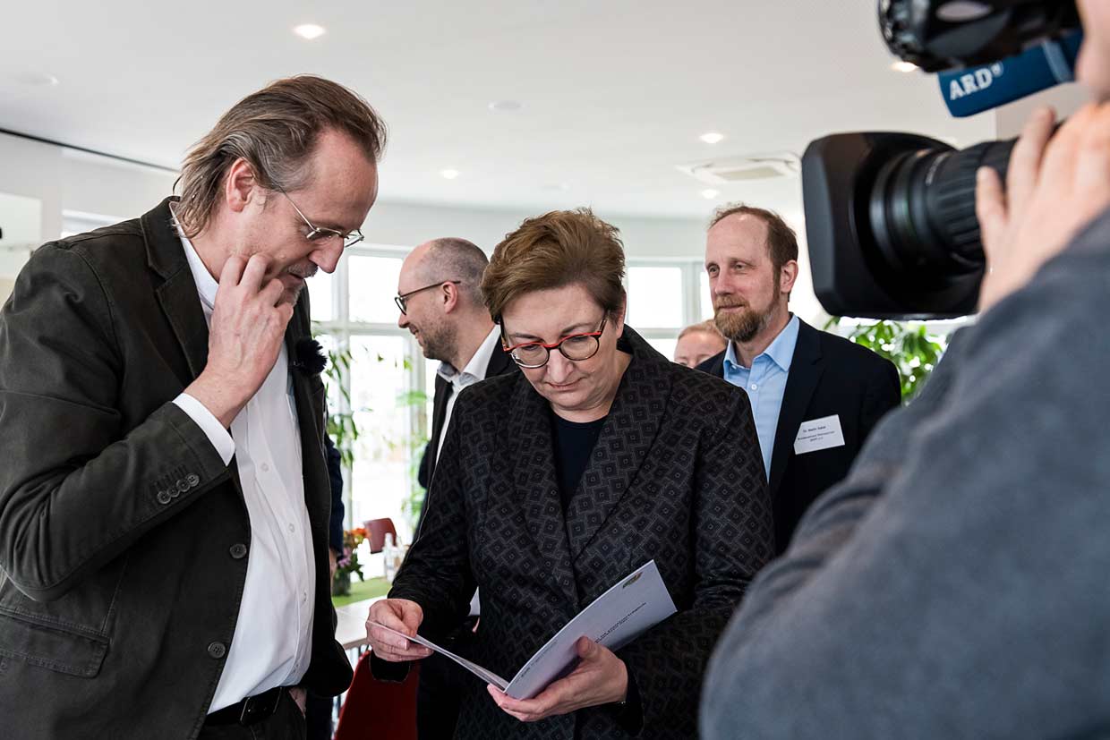 Bundesbauministerin Geywitz besucht Märkische Scholle