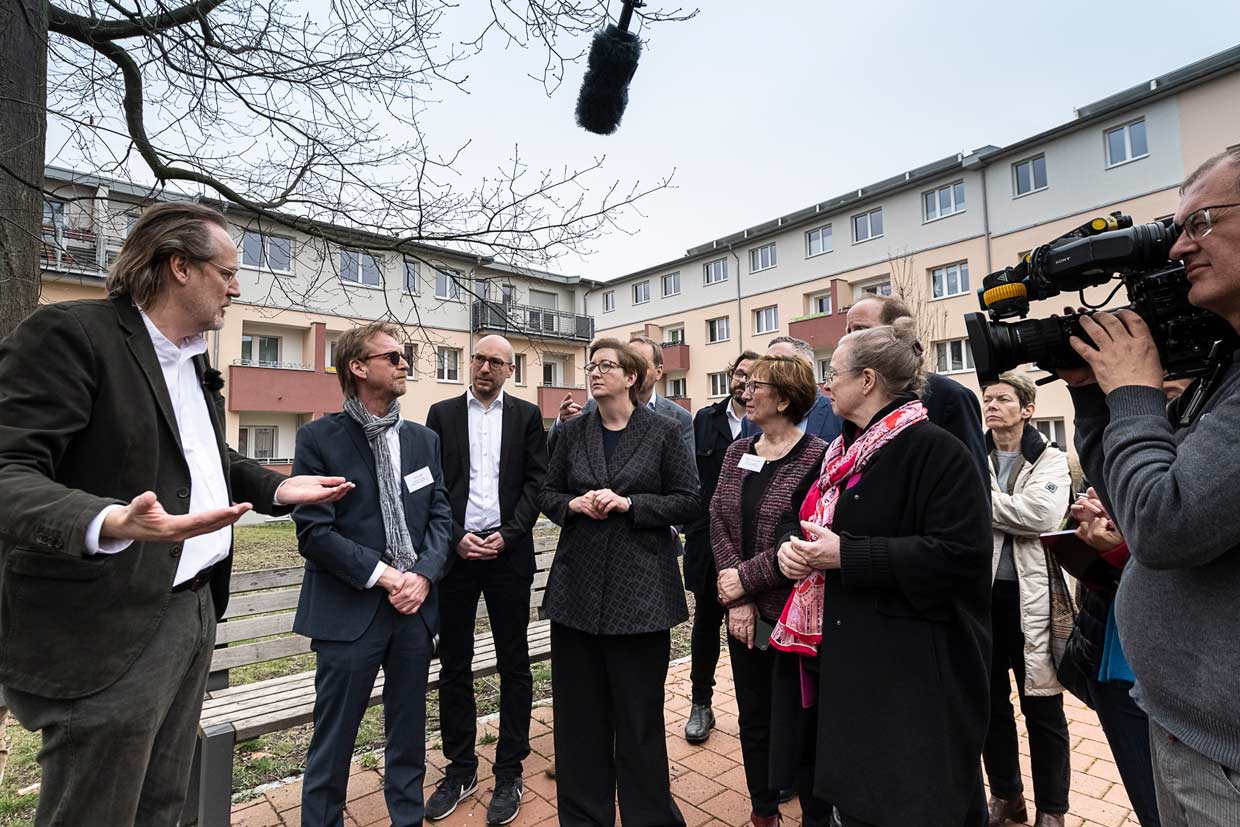 Bundesbauministerin Geywitz besucht Märkische Scholle